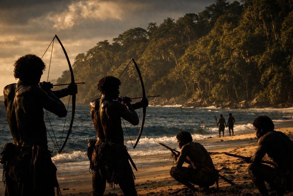 Modo de vida do povo Sentinela em ilha isolada com floresta e pesca tradicional