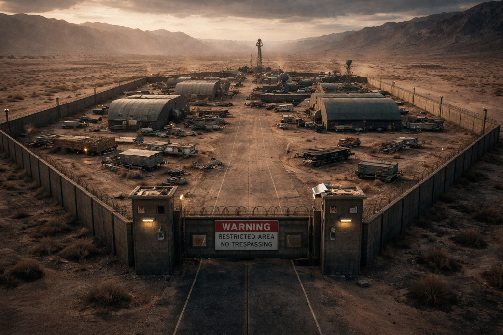 Base militar fora do Google Street View
