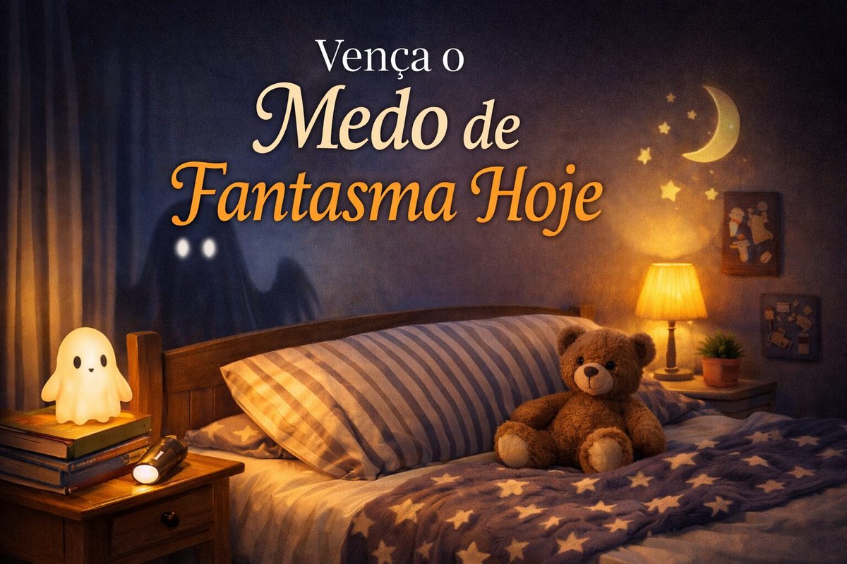 thumbnail sobre medo de fantasma com texto apelativo