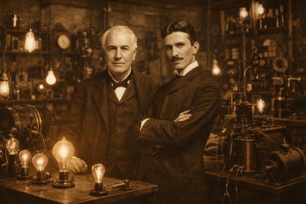 Inventores que participaram da invenção da rede elétrica