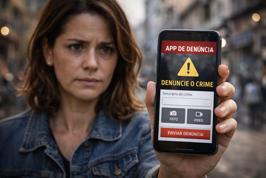 Pessoa denunciando maus-tratos a animais pelo celular