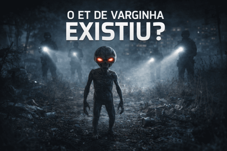 Aparição do E.T. de Varginha em cena noturna misteriosa