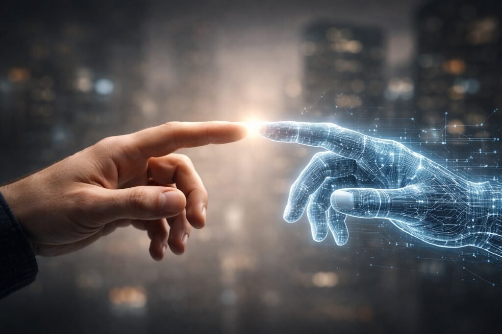 Relação entre humanos e inteligência artificial