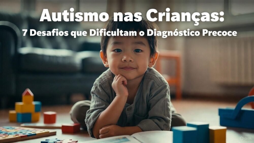 Criança em ambiente educativo representando o desafio do diagnóstico do autismo nas crianças