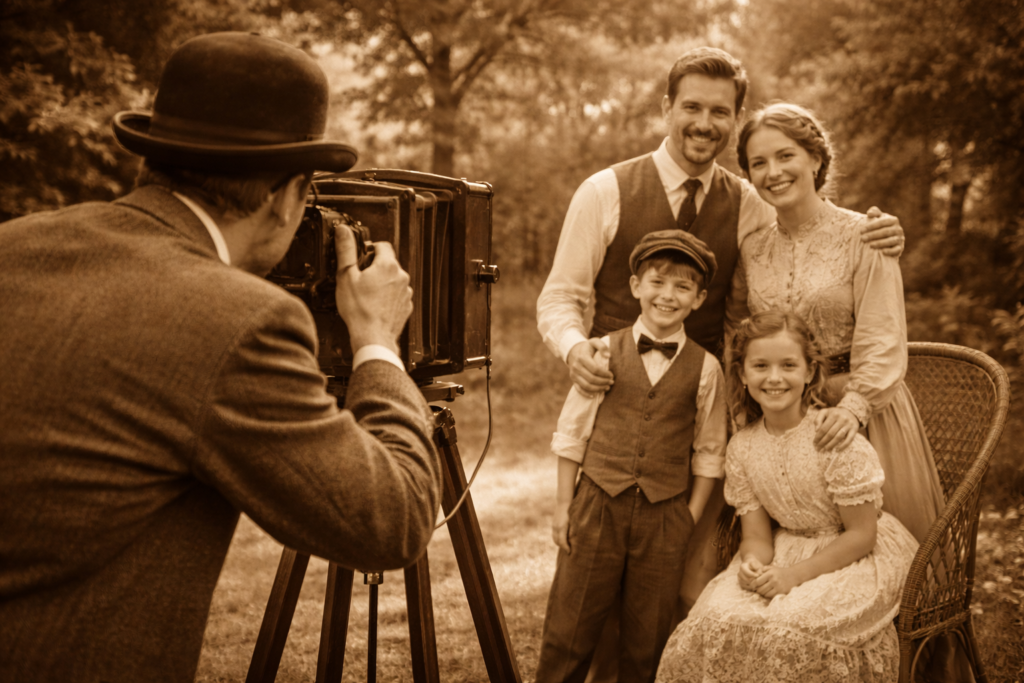 Fotografia antiga explicando origem do x