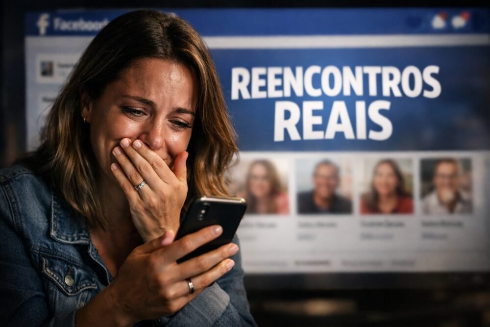 Pessoas encontradas pelo Facebook em reencontro emocionante