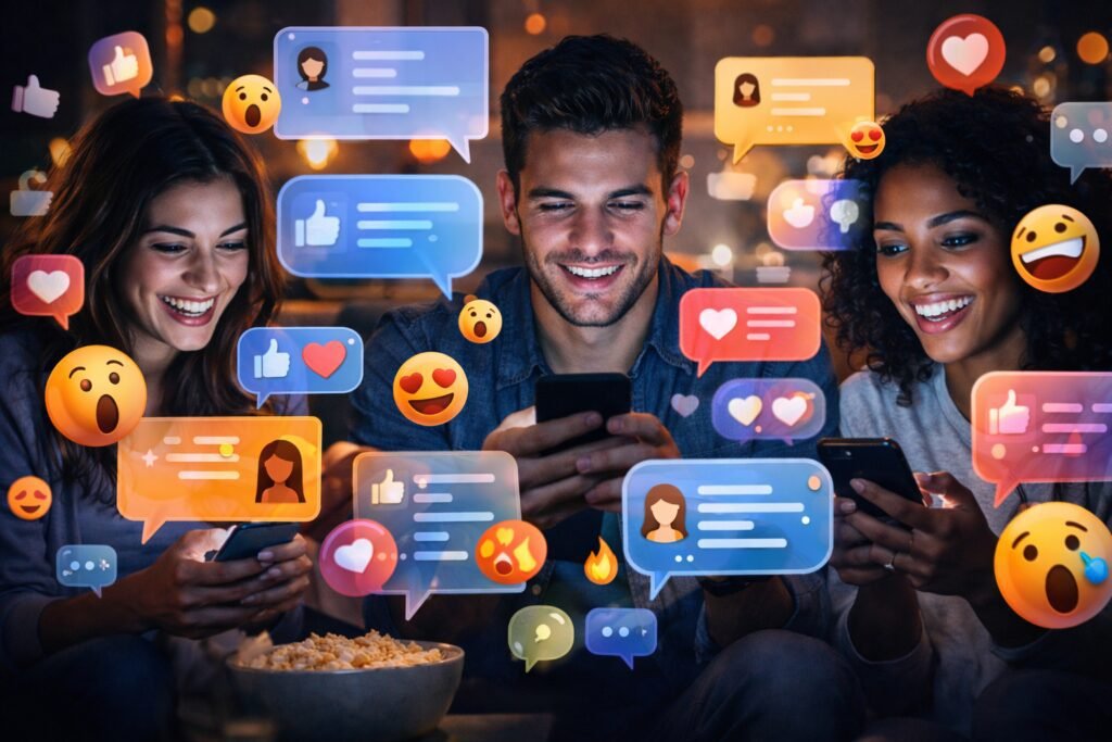 Assistir reality shows e redes sociais