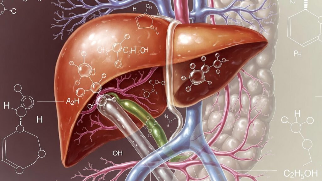 Metabolismo do álcool no fígado