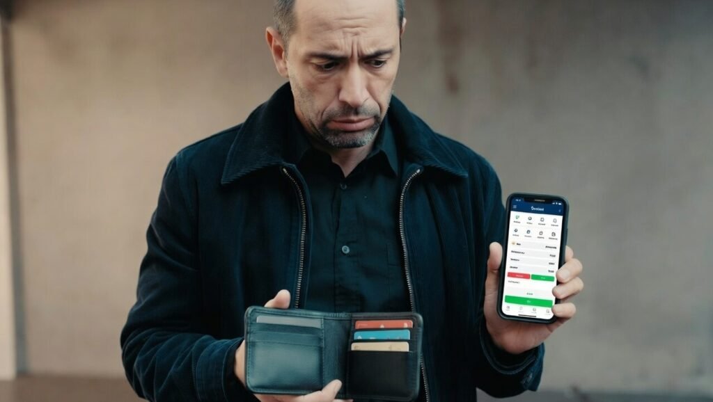 Homem sem dinheiro após perder em apostas