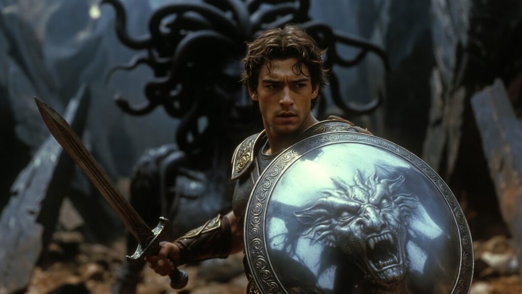 Perseu enfrentando Medusa