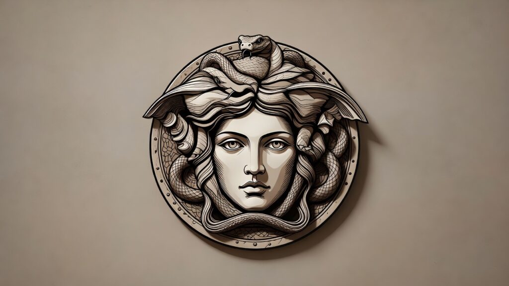 Cabeça de Medusa como símbolo mitológico