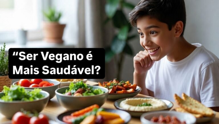Pessoa refletindo se é mais saudável ser vegano
