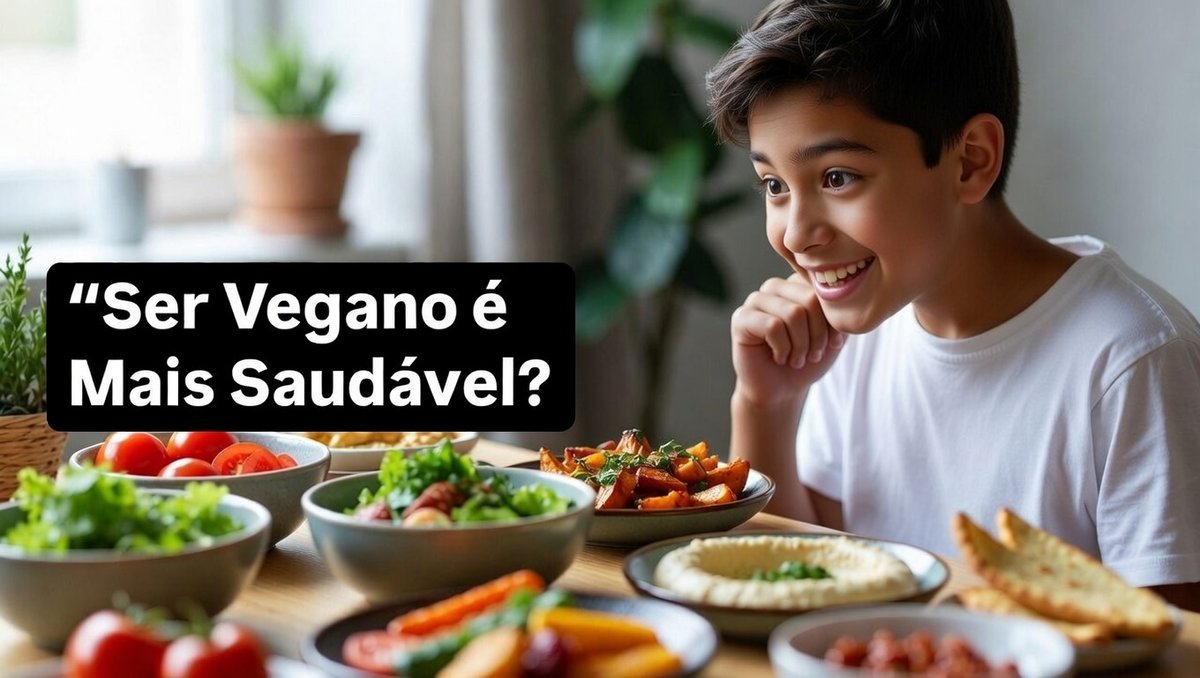 Pessoa refletindo se é mais saudável ser vegano