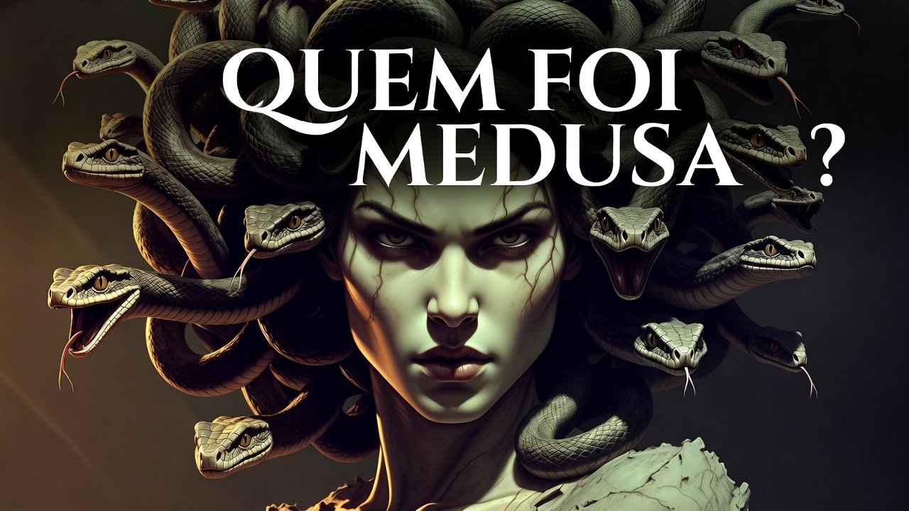 Ilustração de Medusa com texto Quem Foi Medusa